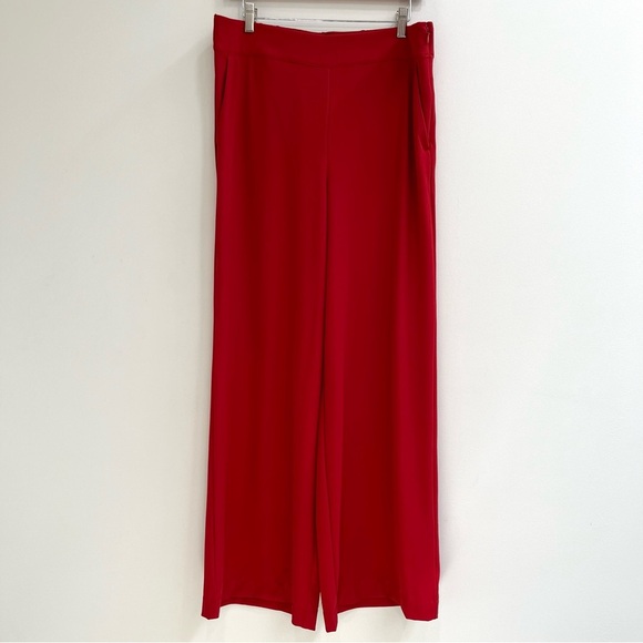 Summersalt Perfect Wide Leg Pants in Lava Red Stretch Pockets EUC Size 14 - Picture 3 of 13